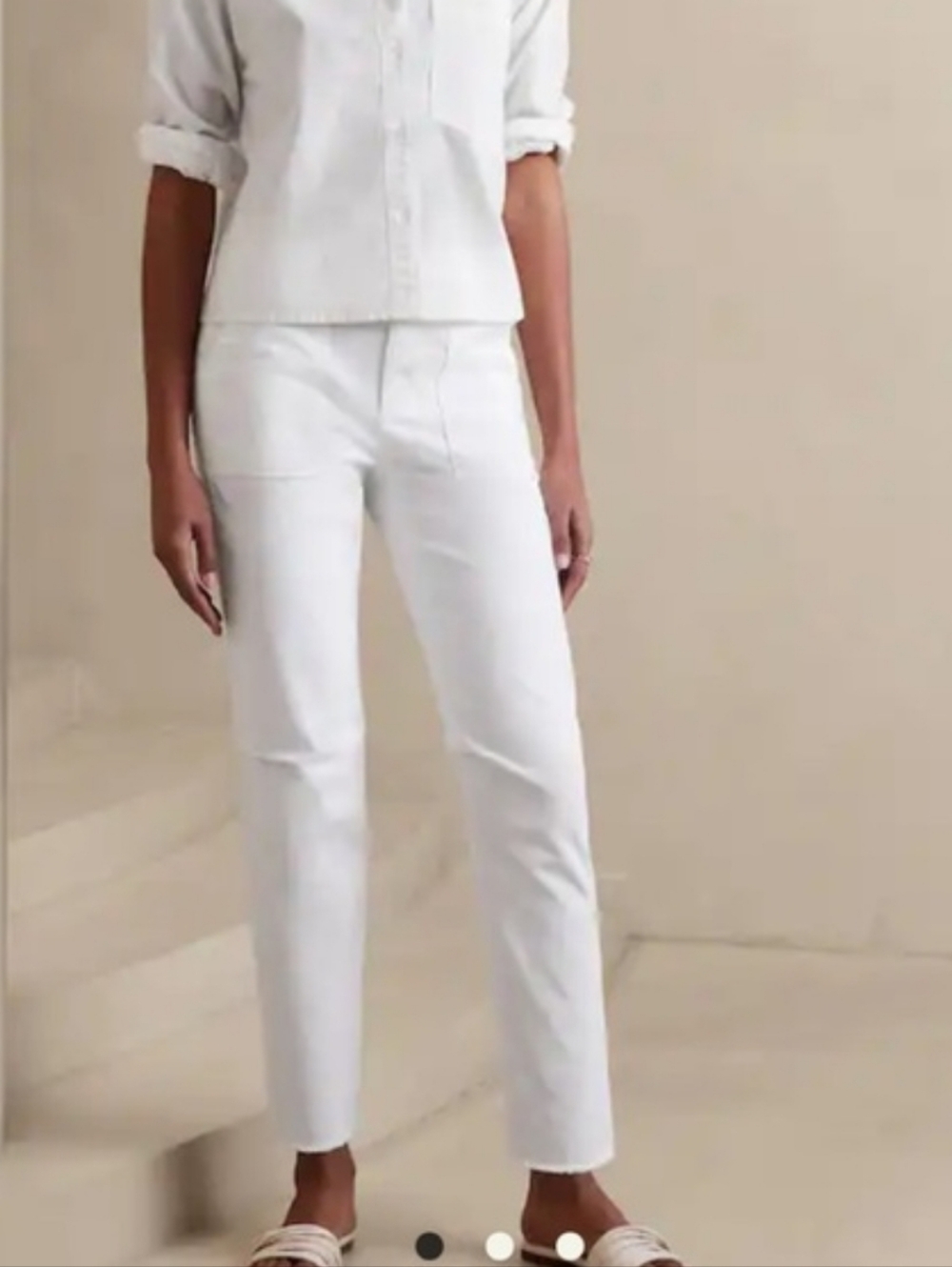 Banana Republic Girlfriend Authentic Off White Chino Size 12